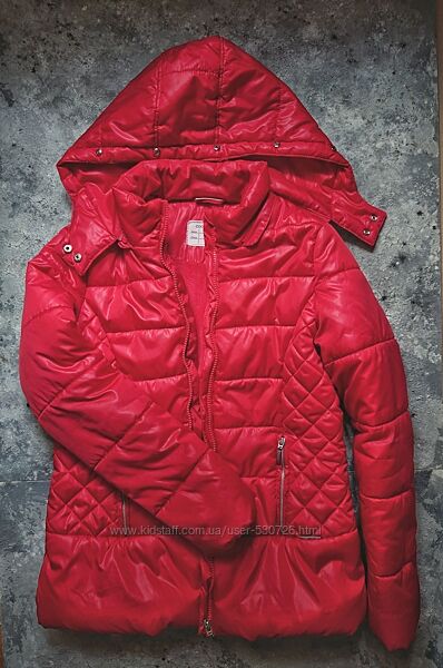 Червона зимова куртка Coccodrillo, красная тёплая куртка для девочки 13 лет