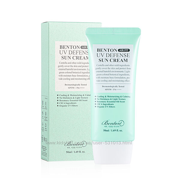Солнцезащитный крем с Центеллой Benton Air Fit UV defense Sun Cream SPF50