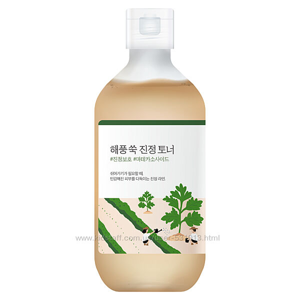 Заспокійливий тонер з морським полином Round lab Mugwort Calming Toner 300 