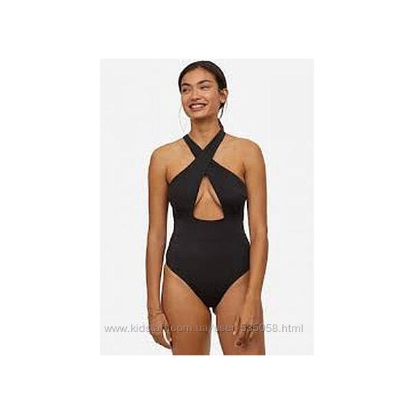 купальник сдельный черный с утяжкой размер 46-48 / 18 секси 