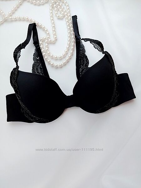 Черный бюстгальтер с кружевными деталями Billet Doux Франция 75C