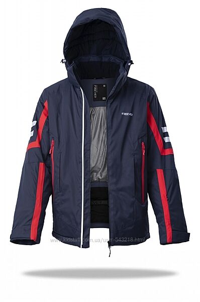 Горнолыжная куртка мужская Freever WF 21711 красная серая голубая