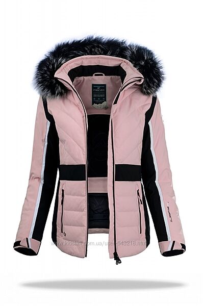 Горнолыжная куртка женская Freever WF 21620 желтая розовая