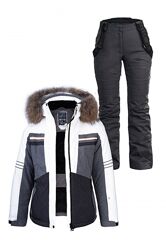 Женский лыжный костюм FREEVER 21621-1522 черный белый