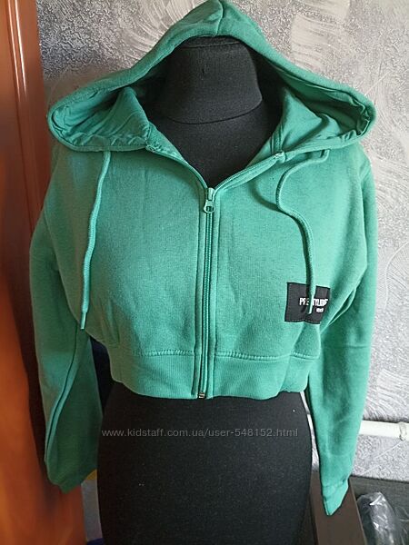 Теплий вкорочений худі, кофта, 