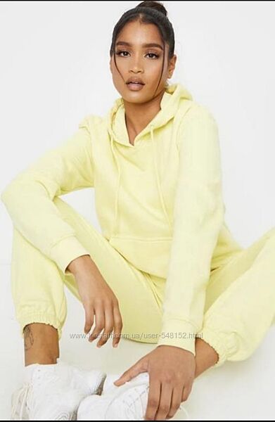 Худі на флісі лимонного кольору