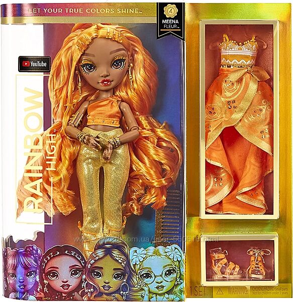 Кукла Rainbow High Meena Fleur Saffron Gold оригинал от MGA 