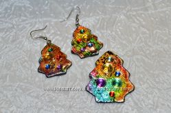 Комплект ручной работы Елочки по скидке