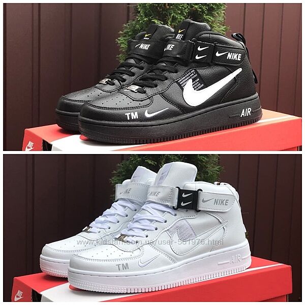 Женские демисезонные высокие кроссовки Nike Air Force р. 36-41 н