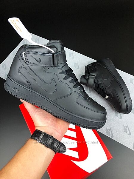 Підліткові зимові кросівки Nike Air Force чорні