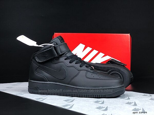 Чоловічі зимові кросівки Nike Air Force чорні