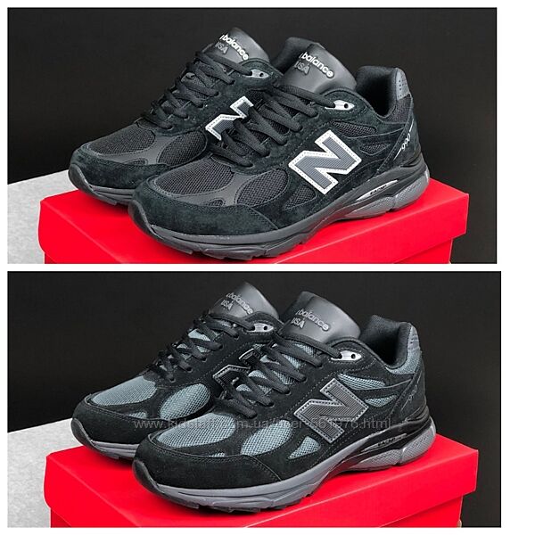 Чоловічі замшеві кросівки New Balance 990 чорні