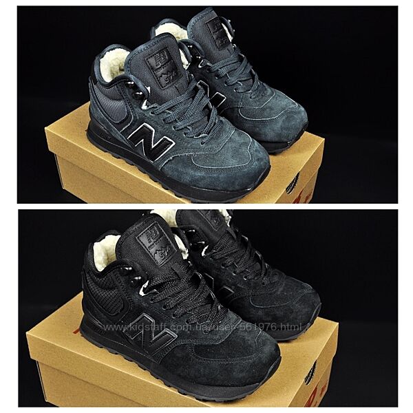 Жіночі зимові замшеві кросівки New Balance 574 High