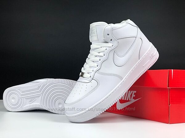 Чоловічі зимові кросівки Nike Air Force 1 білі