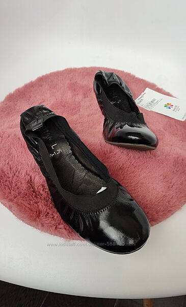 Лаковые балетки из натуральной кожи черные - CHANEL 38-39р.