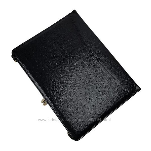 Папка кожаная для документов черная