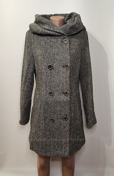 Vila clothes демисезонное пальто с капюшоном, размер s