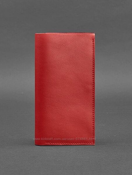 Кошелек кожаный, холдер для документов, тревел кейс красный 3.1