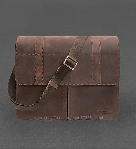 Кожаная сумка-портфель темно-коричневый crazy horse classic