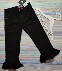 Чорні джинсові бриджі з воланом V By Very р. 11 років