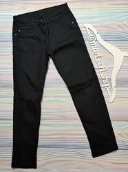 Черные джинсы с прорехами Idexe р. 8-9 лет