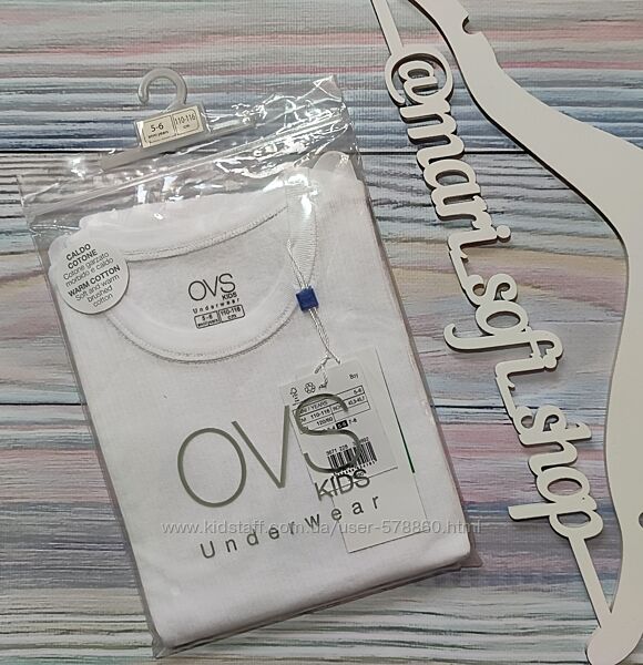 Біла утеплена футболка OVS р. 5-6 років
