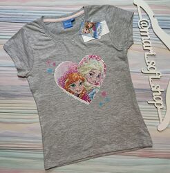 Сіра футболка з Frozen Disney р. 8 років