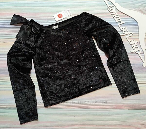 Чорна ошатна блуза з блискітками Cool Club р. 152