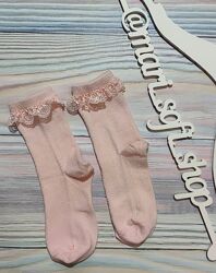 Рожеві шкарпетки з мереживом Next р. 9-12