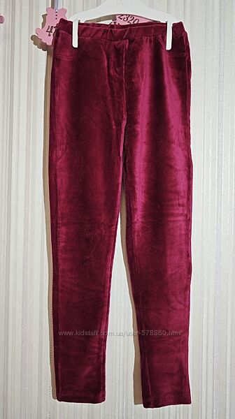 Малинові велюрові лосини LC Waikiki р. 8-9 років