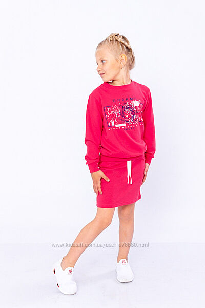 Малиновий трикотажний костюм р. 128