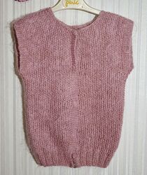 Тепла пудрова жилетка HandMade р. 116-128