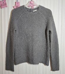 Сірий м&acuteякий пухнастий светр Bershka р. М
