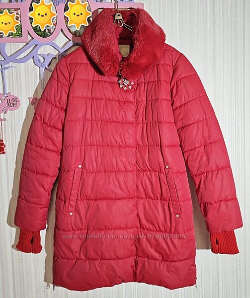 Червона подовжена куртка пальто Hengyafei р. XL