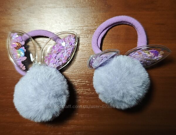 Бузкові милі резиночки зайчики