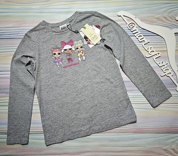 Сірий реглан з принтом L. O. L. OVS р. 9-10 років