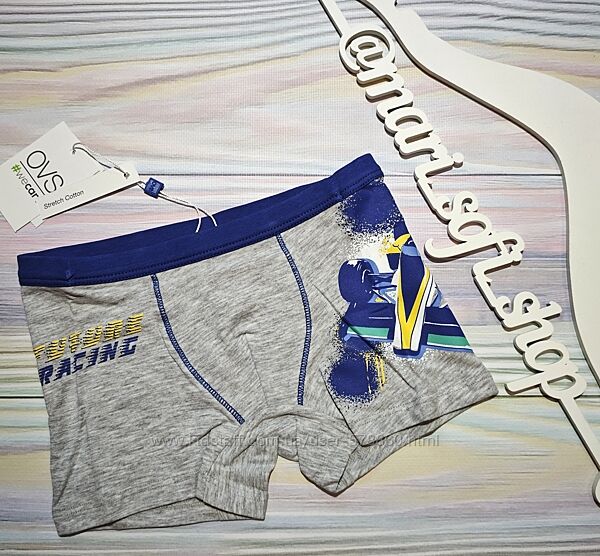 Сірі труси боксери з принтом OVS р. 3-4 роки