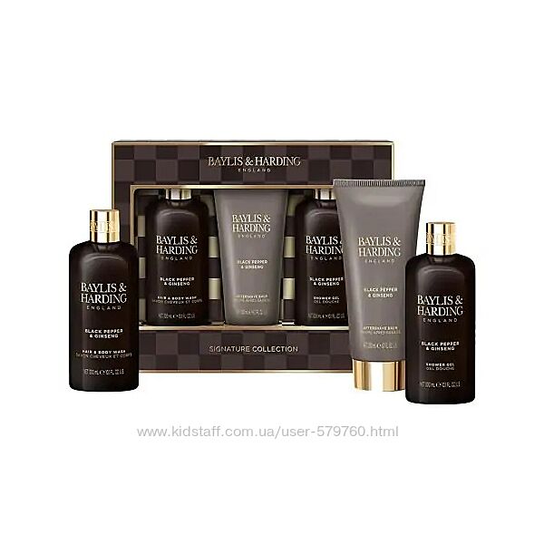 Подарунковий Набір для чоловіків Baylis&Harding Black Pepper&Ginseng