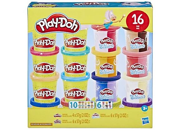 Набор пластилина Play-Doh Sparkle and Scents 16 банок