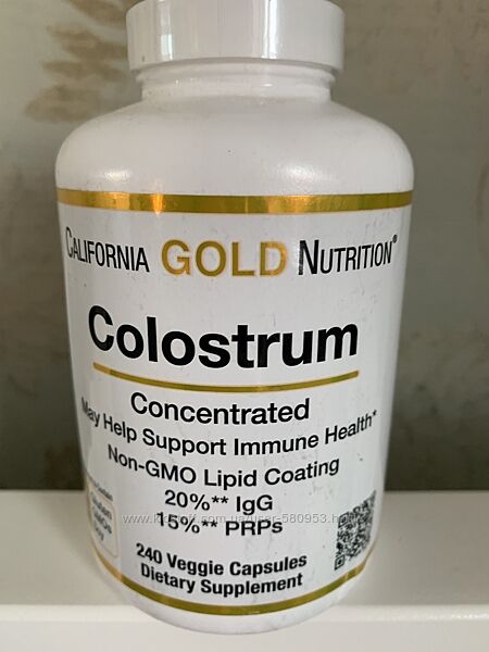 Молозиво Colostrum California Gold 240 капсул