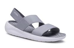 Босоніжки сандалі crocs women&acutes literide stretch sandals, сірі і ментолові