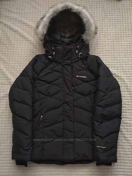 Чорна зимова куртка пуховик Columbia OMNI-HEAT Lay D II