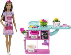 Кукла Барби Флорист цветочный магазин Barbie Florist брюнетка