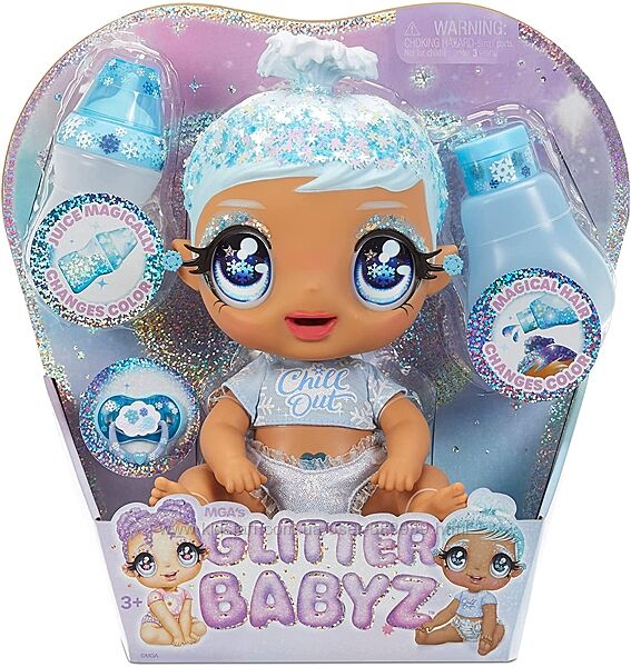 Кукла пупс с блестками Снежинка MGA&acuteS Glitter BABYZ January Snowflake Baby