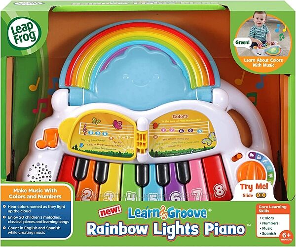 Музыкальное пианино піаніно LeapFrog Learn and Groove Rainbow Lights Piano