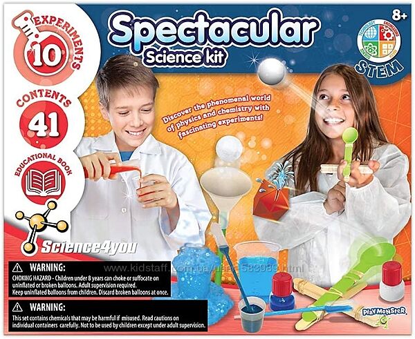 Набор експериментов химия и физика Science4you Spectacular Science