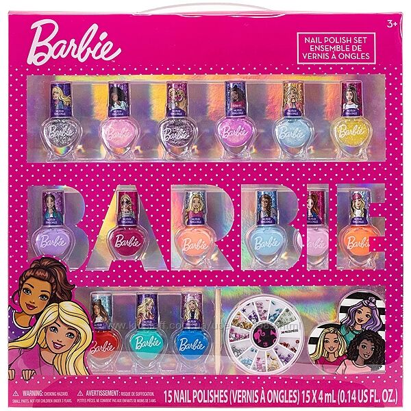 Набор лаков для ногтей Барби лаки для нігтів Барбі Townley Girl Barbie