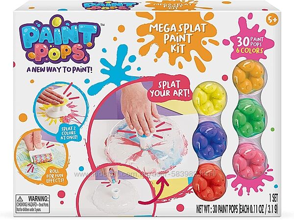 Набор для рисования кульки фарби WowWee Paint Pops Mega Splat Paint Pop Kit