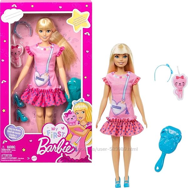 Моя перша барбі блондинка первая барби Малібу My First Barbie Malibu