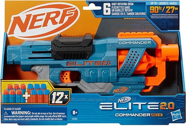 Бластер Нерф Коммандер Элит NERF Elite 2.0 Commander RD-6 Blaster